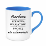 Kubek z dowolnym imieniem "Szefowa wariatów"