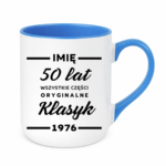 Kubek z dowolnym imieniem ,,50 lat części oryginalne"