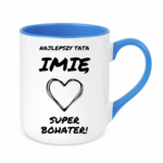 Kubek z dowolnym imieniem "Najlepszy tata"