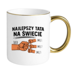 Kubek z dowolnymi imionami "Najlepszy tata na świecie"
