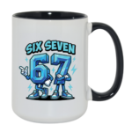 Kubek z napisem "Six Seven"