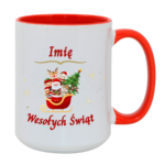 Kubek z dowolnym imieniem "Wesołych Świąt"