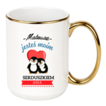 Kubek z dowolnymi imionami "Jesteś moim Serduszkiem''