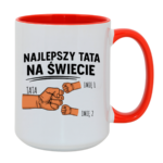 Kubek z dowolnymi imionami "Najlepszy tata na świecie"