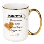 Kubek z dowolnym imieniem "Za wcześnie na wino"