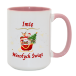 Kubek z dowolnym imieniem "Wesołych Świąt"