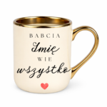 Kubek z dowolnym imieniem ,,Babcia Wie wszystko"