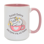 Kubek "Dzień dobry zaczyna się od kawy"