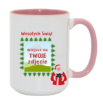Kubek z dowolnym zdjęciem ,,Wesołych Świąt"