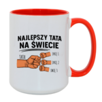 Kubek z dowolnymi imionami "Najlepszy tata na świecie"