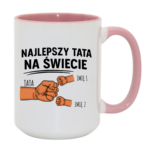 Kubek z dowolnymi imionami "Najlepszy tata na świecie"