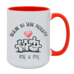 Kubek z dowolnymi imionami "Idealnie do siebie pasujemy"