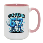 Kubek z napisem "Six Seven"