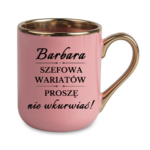 Kubek z dowolnym imieniem "Szefowa wariatów"