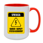 Kubek ,,Uwaga bardzo napięty system nerwowy"