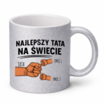 Kubek z dowolnymi imionami "Najlepszy tata na świecie"