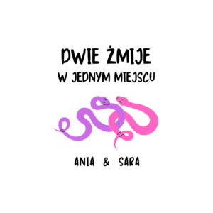 Kubek z dowolnymi imionami „Dwie żmije w jednym miejscu”