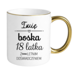 Kubek z dowolnym imieniem i dowolną liczbą lat doświadczenia "Boska"
