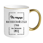 Kubek z dowolnym imieniem "Najukochańszy syn"
