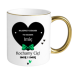 Kubek z dowolnymi imionami ,,Najlepszy Dziadek"