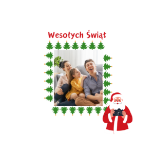 Kubek z dowolnym zdjęciem ,,Wesołych Świąt"