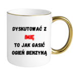 Kubek Personalizowany ,,Dyskutować" z imieniem
