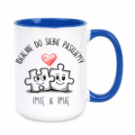 Kubek z dowolnymi imionami "Idealnie do siebie pasujemy"