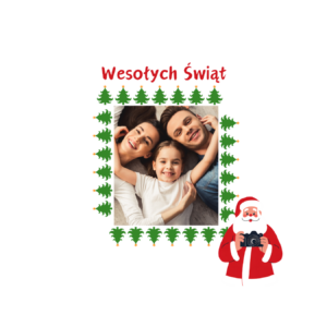 Kubek z dowolnym zdjęciem ,,Wesołych Świąt"
