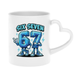 Kubek z napisem "Six Seven"