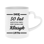Kubek z dowolnym imieniem ,,50 lat części oryginalne"