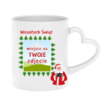 Kubek z dowolnym zdjęciem ,,Wesołych Świąt"