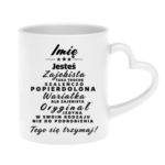Kubek z dowolnym imieniem ,,Wariatka"