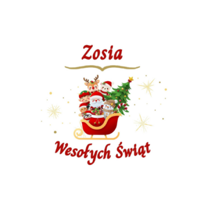 Kubek z dowolnym imieniem "Wesołych Świąt"