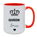 KUBEK PERSONALIZOWANY ,,QUEEN” Z IMIENIEM Podaruj jej coś wyjątkowego – kubek personalizowany z imieniem i napisem „Queen” to idealny prezent dla królowej Twojego życia. Doskonały jako kubek dla dziewczyny, mamy, siostry, przyjaciółki lub żony – na urodziny, święta, Walentynki czy Dzień Kobiet. Elegancki design z koroną i serduszkiem sprawia, że to nie tylko kubek z imieniem, ale też wyraz uznania i czułości w królewskim stylu.