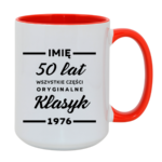 Kubek z dowolnym imieniem ,,50 lat części oryginalne"