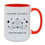 Kubek z dowolnym imieniem "Kocham Cię misiu"