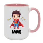 Kubek z dowolnym imieniem "Superbohater"