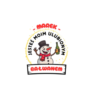 Kubek z dowolnym imieniem "Jesteś moim ulubionym bałwanem"