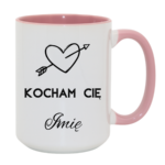 Kubek z dowolnym imieniem ,,Kocham Cię"