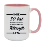 Kubek z dowolnym imieniem ,,50 lat części oryginalne"