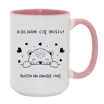 Kubek z dowolnym imieniem "Kocham Cię misiu"