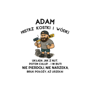 Kubek z dowolnym imieniem "Mistrz kostki i wódki"