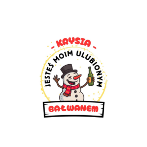 Kubek z dowolnym imieniem "Jesteś moim ulubionym bałwanem"