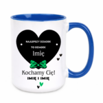 Kubek z dowolnymi imionami ,,Najlepszy Dziadek"