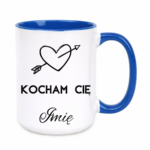 Kubek z dowolnym imieniem ,,Kocham Cię"