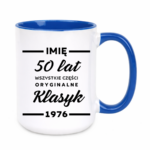 Kubek z dowolnym imieniem ,,50 lat części oryginalne"