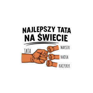 Kubek z dowolnymi imionami "Najlepszy tata na świecie"