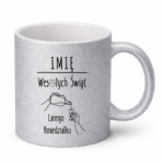 Kubek z dowolnym imieniem "Wesołych Świąt"