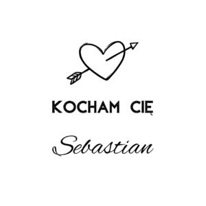 Kubek z dowolnym imieniem ,,Kocham Cię"