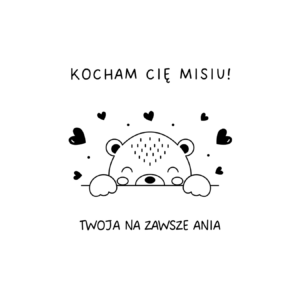 Kubek z dowolnym imieniem "Kocham Cię misiu"